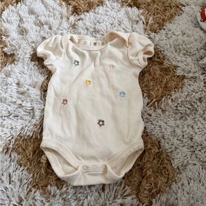 Cream Floral Kids Bodysuit
